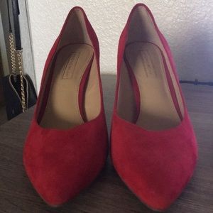 Red Suede Antonio Melani Pumps
